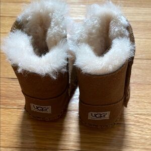 UGG Tan Sheepskin Velcro Baby Boot
